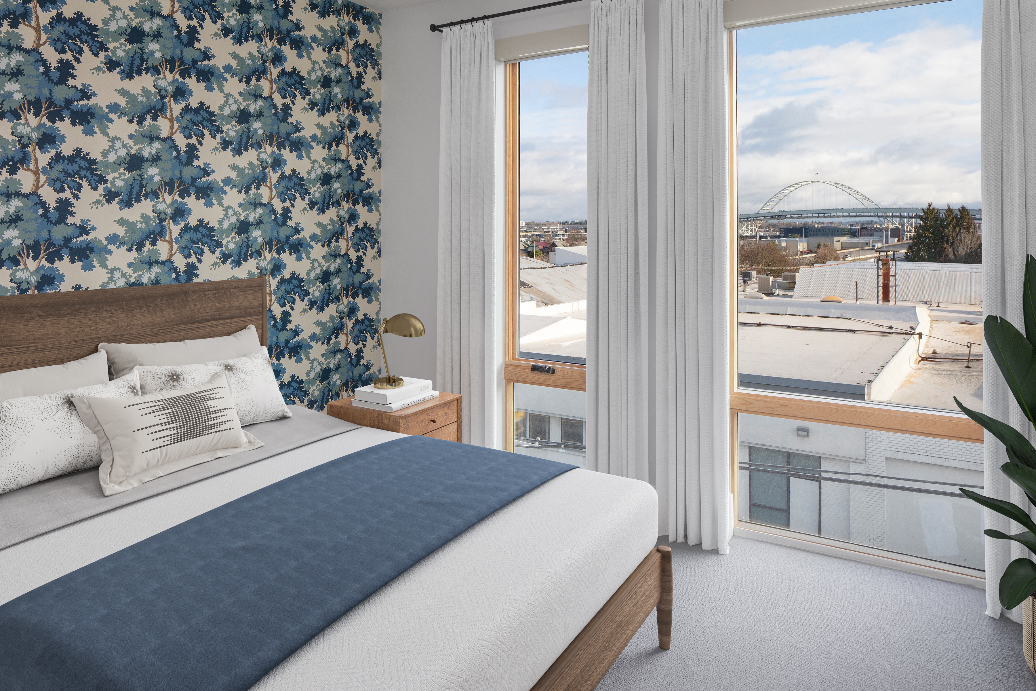 bedroom at The Fitz, Portland, OR